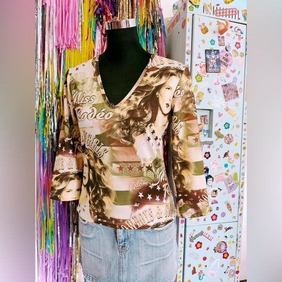 Vintage 90s dynamite rodeo cowgirl shirt - Picture 3 of 4